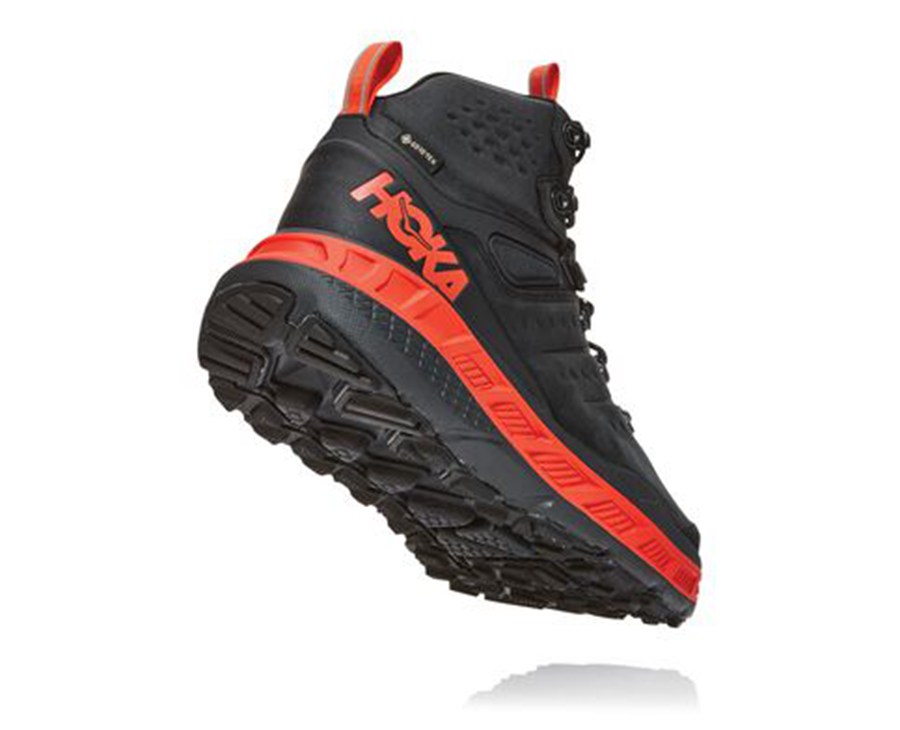 Hoka One One Yürüyüş Botları Erkek Siyah - Stinson Mid Gore-Tex - FO1032579